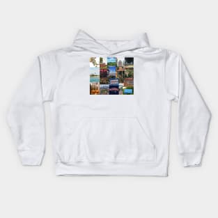 massachusetts aesthetic collage Kids Hoodie